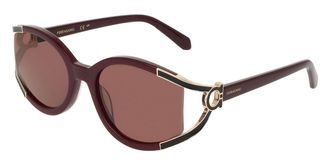 Ferragamo SF2111S 606 Womens Sunglasses Burgundy Size 56