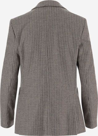 Lardini Womens Wool And Cotton Checked Jacket Multicolour