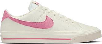Nike Womens Court Legacy Low - Basketball Shoes Pale Ivory/Chalk/Peony Size 10.0
