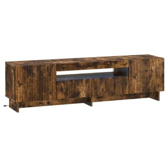 vidaXL Mueble De Tv Led Roble Ahumado Madera De Ingenier&iacute;a Vidaxl