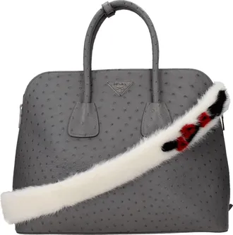 Prada Womens White Leather Shoulder Bag