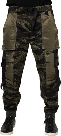 Dolce & Gabbana Mens Multicolor Cargo Camouflage Pants Cotton Nylon Polyester
