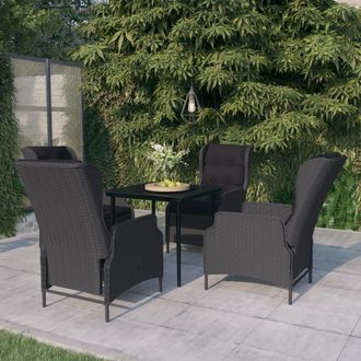 vidaXL Juego De Comedor De Jard&iacute;n 5 Piezas Gris Oscuro Vidaxl