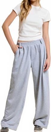 Mimosa Midtown Pleated Sweat Trouser In Grey