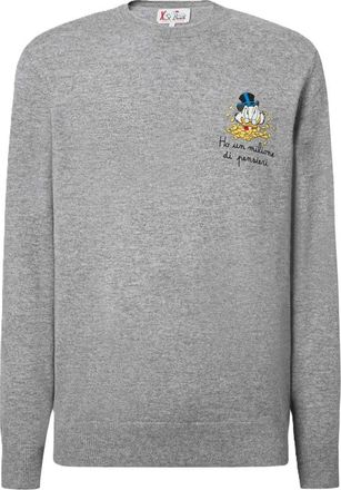 MC2 Saint Barth Lightweight Knit Sweater With Embroidered Graphic Detail
