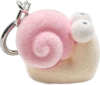 Generic Trendy Animal Keychain for Women and Lady Car Key and Handbag Charm Simple 3D Flocking Backpack Accessories Pendant, Flocked Snail, As Show