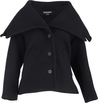 Jacquemus Pre-owned Womens Le Caban Caruso Jacket in Black Virgin Wool - Size X-Small