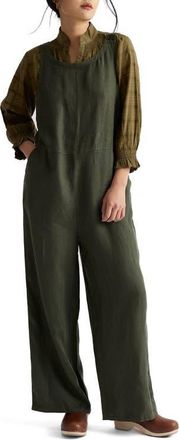 Seasalt Cornwall Salt Air Wide Leg Linen Jumpsuit in Beech at Nordstrom, Size 10 Us