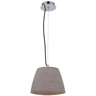 Mantra Suspensión Pequeña 1 Luz E27, Cemento/Cromo Pulido