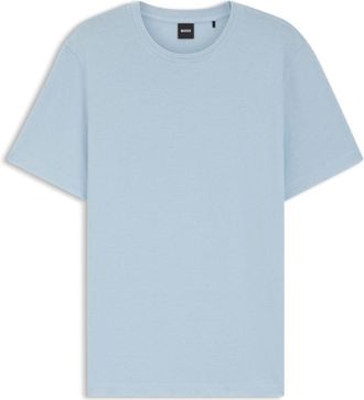 BOSS Bubble-jacquard structure T-shirt in a cotton blend