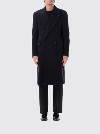 Lardini Ghost Double-Breasted Virgin Wool Coat with Classic Collar