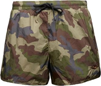 Aeronautica Bw 0231Uct 04312 Zwemshorts - Heren - Strandmode - Groen - 2XL - Polyester - Badmode
