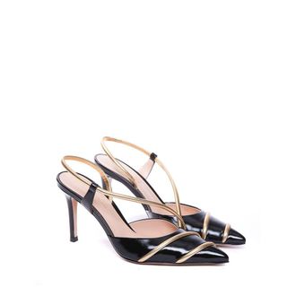 Gianvito Rossi Womens Lamb Leather Pointed-Toe Heel Black