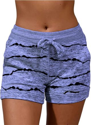 Generic Womens Running Shorts with Pockets Ladies Short Pyjama Bottoms Cotton Lounge Gym Athletic Sport Tracksuit Bottoms Summer High Waist Jogging Hiking Cas