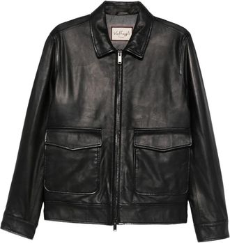 Volfagli Tuscany leather jacket - Black