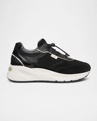 Nero Giardini Bungee Drawcord Suede Sneakers