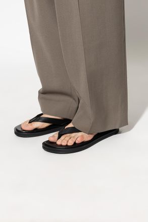 STUDIO NICHOLSON Leather Slides, Mens, Black