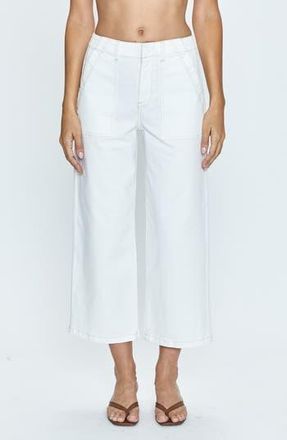 Pistola Denim Sophia Stretch Cotton Ankle Wide Leg Pants in Le Blanc at Nordstrom Rack, Size 32