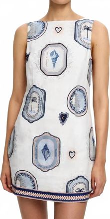 Kivari Alessia Mini Dress In Cream Navy
