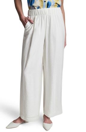 DKNY Rumpled Voile Pull-On Pants in Ivory at Nordstrom, Size X-Small
