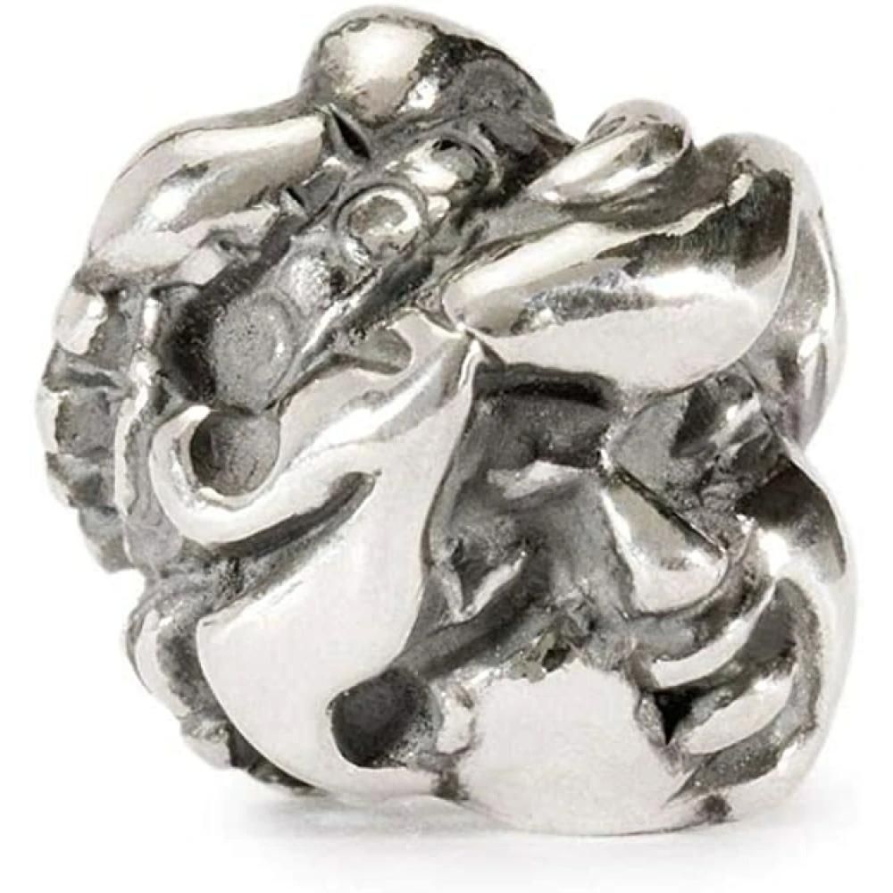 Trollbeads Spacer 'Keimende' In 925er Silber – Weiße Perle Für Individuelles Armband