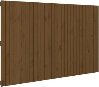 vidaXL Cabecero Cama Pared Madera Maciza Pino Marr&oacute;n Miel 185x3x110 Cm Vidaxl