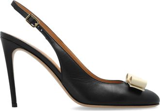 Ferragamo Vibily Pumps - Dames - Pumps - Zwart - 40 1/2 EU - Leer - Schoenen