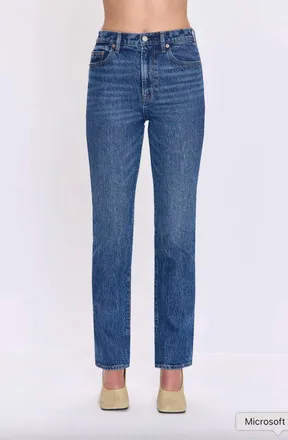 Pistola Denim Bri High Rise Slim Straight Jeans In Denim