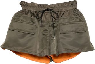sacai Shorts con ruches - Verde