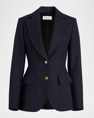 C&acirc;llas Milano Neptune Tailored Wool Single-Breasted Jacket