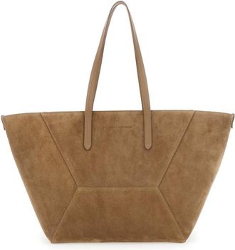 Brunello Cucinelli Tote Bag Duo Bag Medium With Beige Leather Handles For