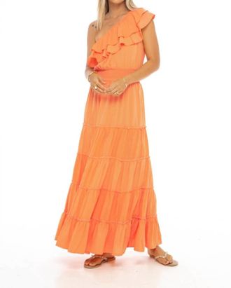 Skemo Alani Frill Dress In Orange