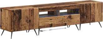 vidaXL Cabinet De Tv Led De 5 Piezas Madera Envejecida Vidaxl