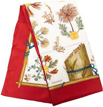 Herm&egrave;s Pre-owned Hermes Herbier de Gavarnie Silk Scarf 90 Ladies OO52I5LGJ1XDBM7Q