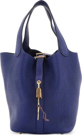 Herm&egrave;s Borsa a secchiello Picotin Lock Bag Maurice PM - Blu