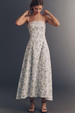 Reformation Pomona 100% Linen Midi Dress