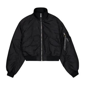 Alpha Industries Ma-1 Cropped Bomberjack - Dames - Bomber jackets - Zwart - L - Polyester - Jassen