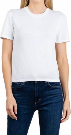 SIMKHAI Devon Knit Tee In White