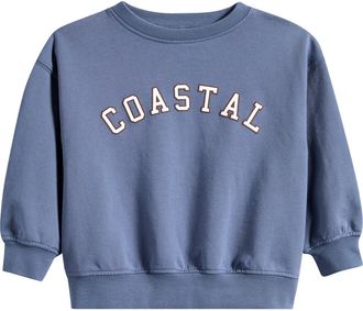 Rylee + Cru Kids Graphic Cotton Blend Sweatshirt in Marine at Nordstrom, Size 18-24M