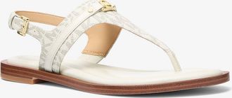 Michael Kors Mandy Signature Logo T-Strap Sandal
