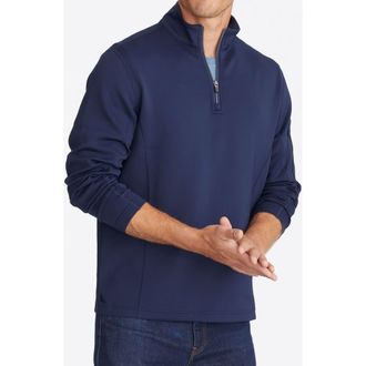 UNTUCKit Mazzano Performance Quarter Zip in Navy at Nordstrom, Size X-Large