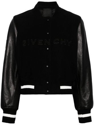 Givenchy Bomber Jacke con bottoni automatici - Nero
