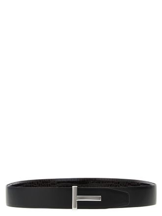 Tom Ford Mens Brown Calfskin Belt