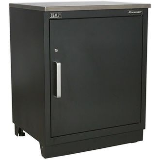 Loops 775mm Heavy Duty Modular Floor Cabinet - One Door - Steel - Adjustable Shelf in Metallics