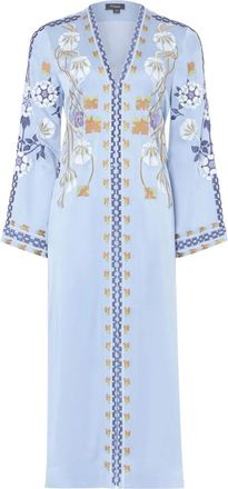 Temperley London Casa coat - women - Viscose/Viscose/Acetate - 10 - Blue