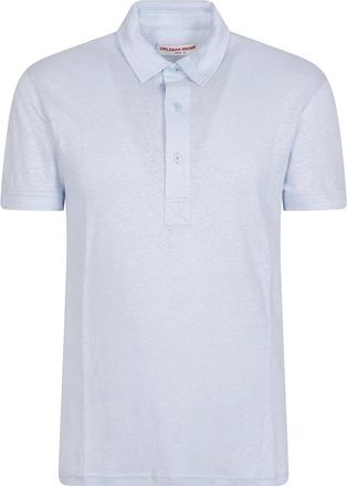Orlebar Brown Polo Shirt - Heren - Polos - Blauw - XL - Leer - Tops
