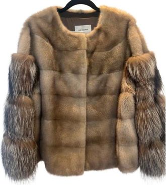 Yves Salomon Grey Mink Jacket/Coat Size M
