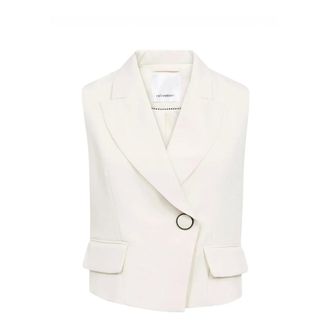 Co'Couture Dames, Jassen, Wit, Maat: L Leer