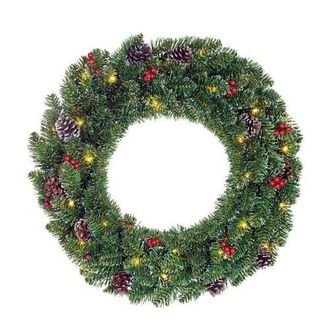 Black Box kerstkrans Creston met verlichting (&oslash;60 cm)