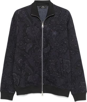 Etro Sweatshirt met ritssluiting - Heren - Vesten met rits - Blauw - 2XL - Hoodies & sweatvesten